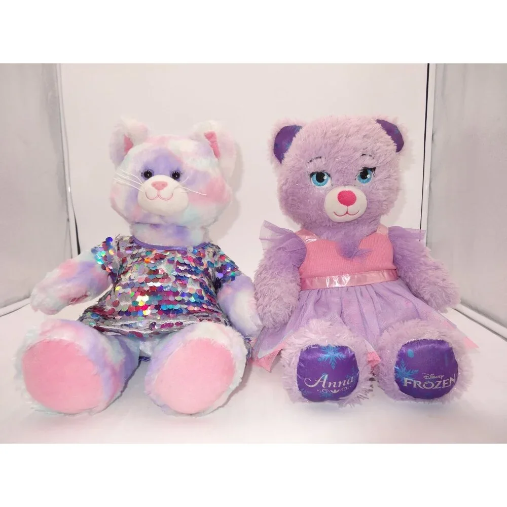 Build A Bear Disney Frozen Anna Stuffed Teddy Bear Lavender 17